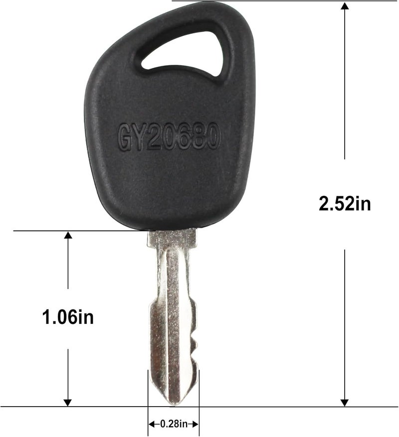 gradora 6PCS Lawn Mower Ignition Keys GY20680 Replacement for Jo-hn Deere 1026R 2025R 2026R LA LT SST X Series 1026R L100 L108 L111 L118 L130 LA125 LA130 LA135 LT150 LT155 D110 - Image 5